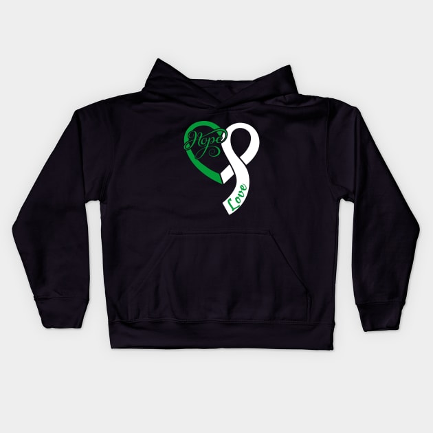 Kidney Cancer Awareness Hope Love Heart Ribbon Valentines Day - Love Shouldn't Hurt Kids Hoodie by DAN LE